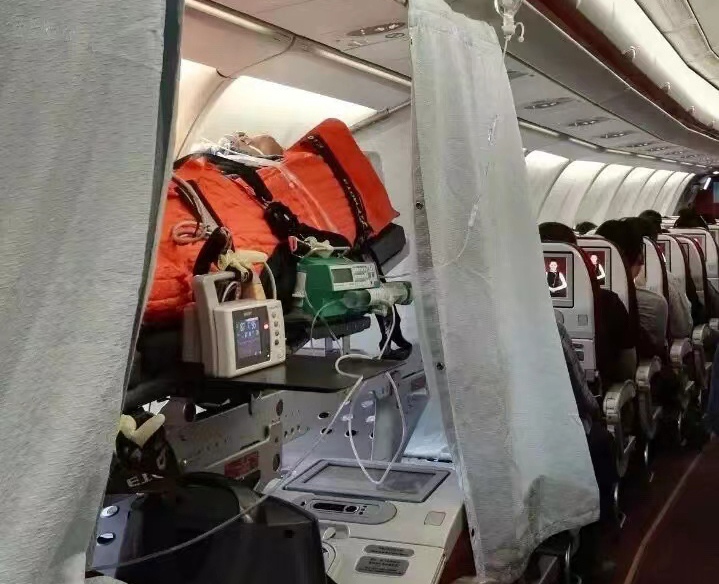 和平县跨国医疗包机、航空担架